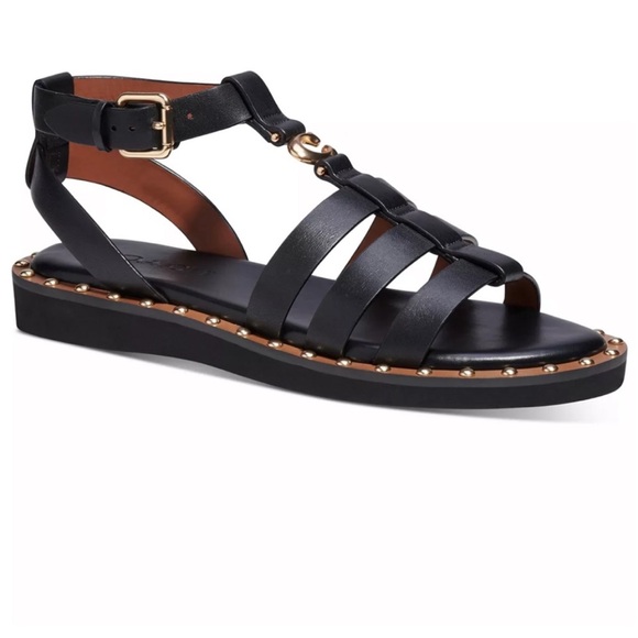 Coach Giselle Studded Gladiator Fisherman Sandals - Picture 2 of 10